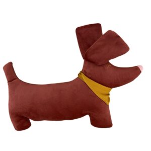 Almofada Veludo cachorro salsicha basset